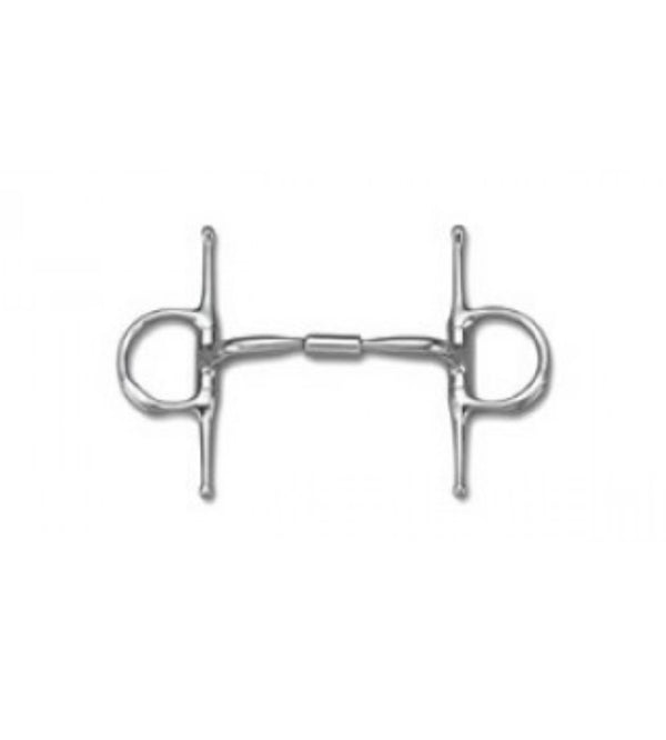 MYLER FULL CHEEK WITH HOOKS WITH STAINLESS STEEL COMFORT SNAFFLE WIDE BARREL, (MB02), 5 INCH