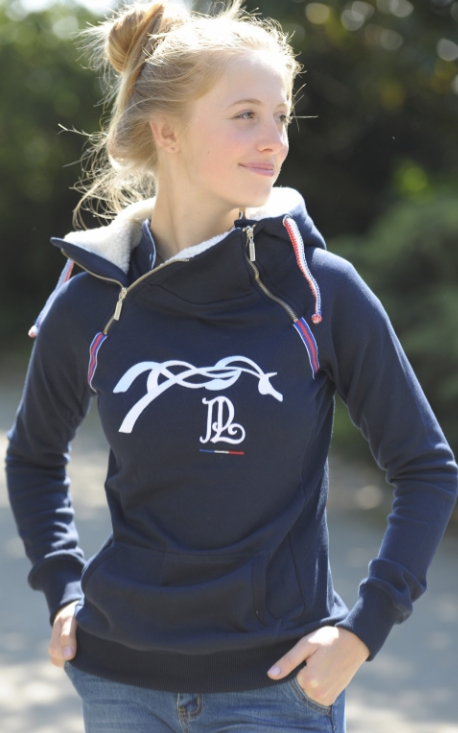 Pénélope Double-Zip Hoodie Marine